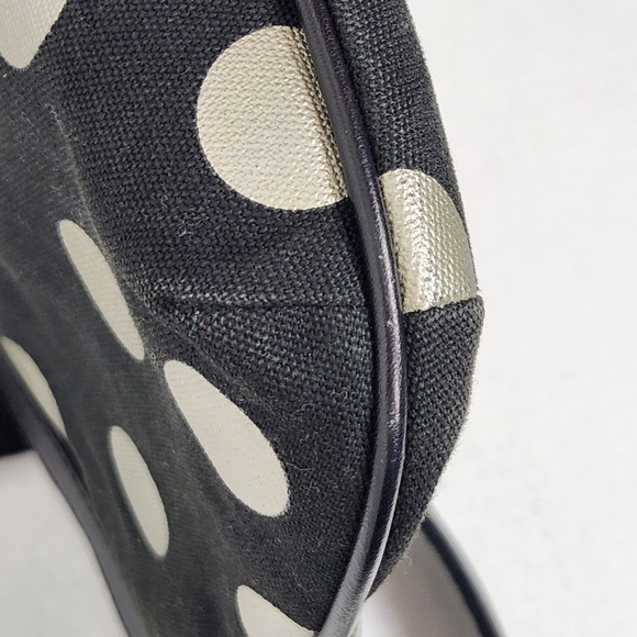 Fossil Black Canvas Polkadot Crossbody Bag - Picture 11 of 13